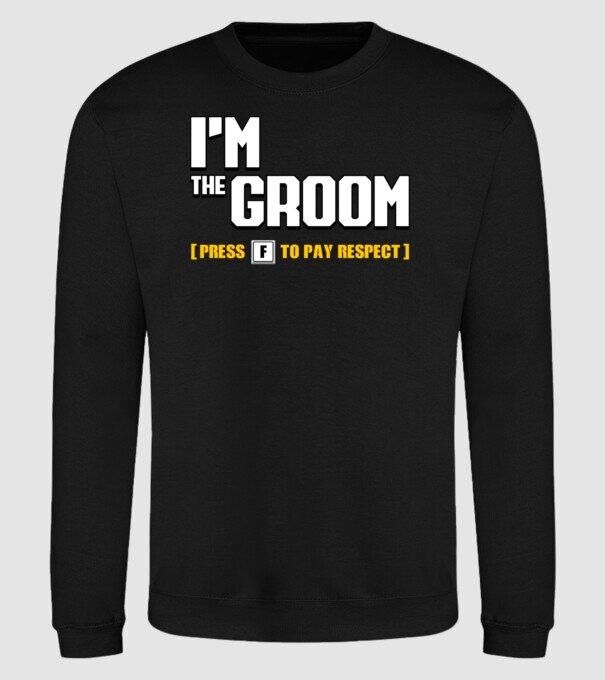 I'm the Groom model negru pe tricou