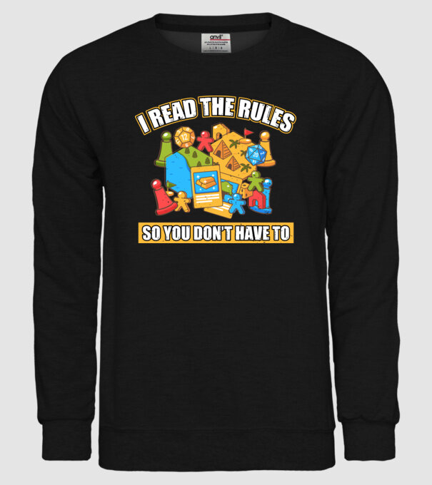 I read the rules model negru pe tricou
