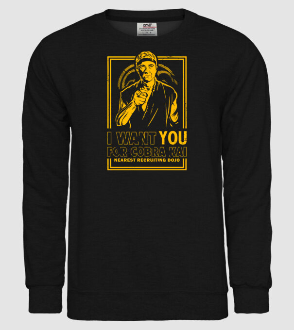 I want you cobra kai model negru pe tricou