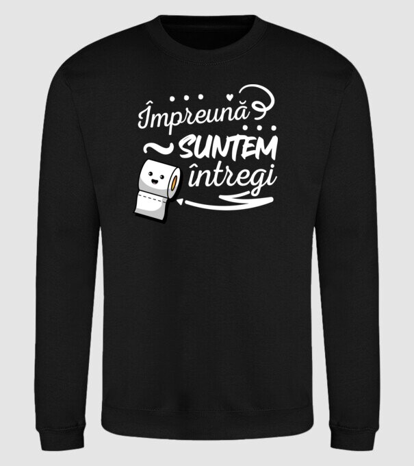 Împreună suntem întregi! model negru pe tricou