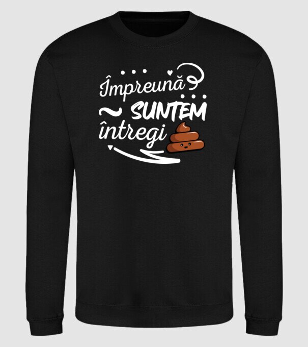Împreună suntem întregi! model negru pe tricou