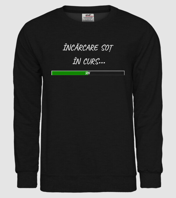 încărcare soț în curs model negru pe tricou