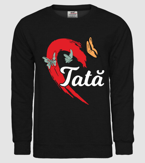 Tată model negru pe tricou