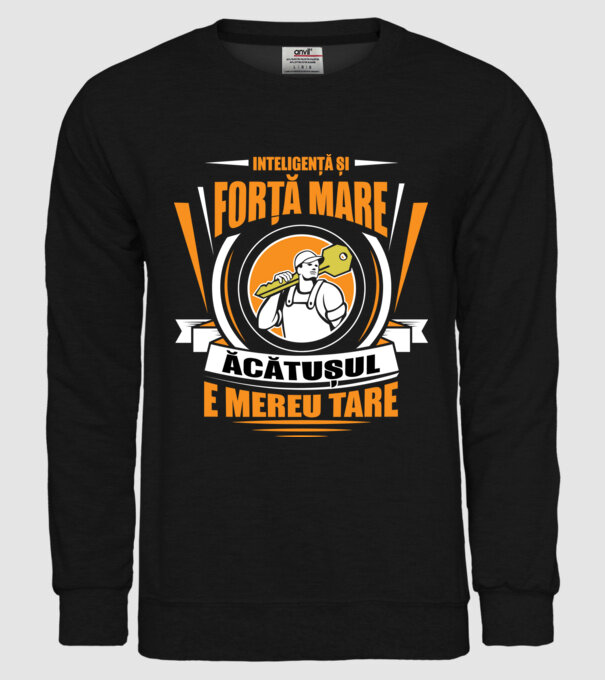 Inteligență și forță mare, lăcătușul e mereu tare model negru pe tricou