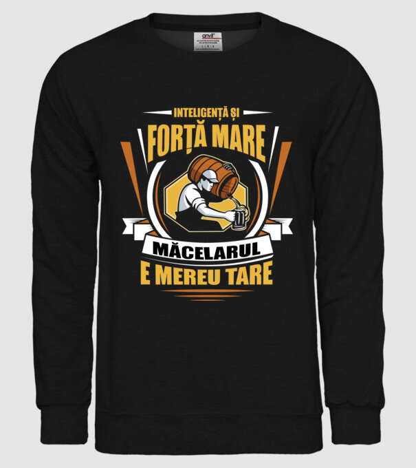 Inteligență și forță mare, barmanul e mereu tare model negru pe tricou