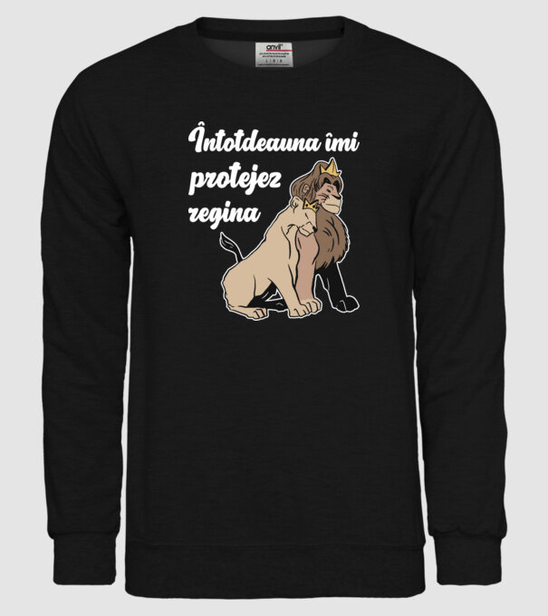 Întotdeauna îmi protejez regina model negru pe tricou