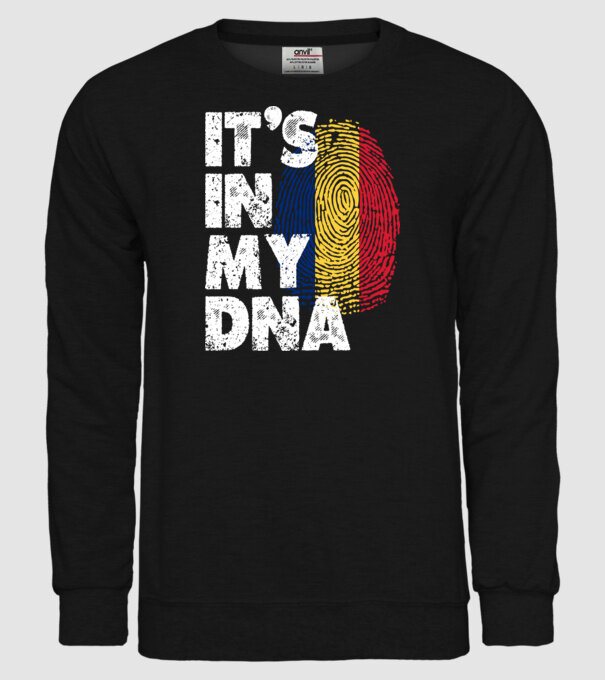 its in my dna model negru pe tricou