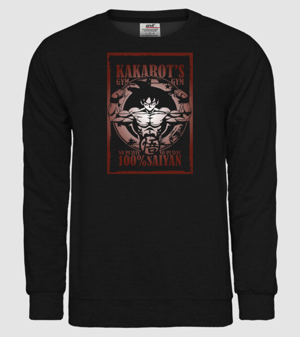 kakarots gym dragonball model negru pe tricou