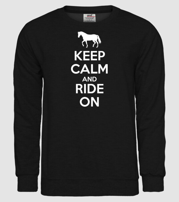 keep calm model negru pe tricou