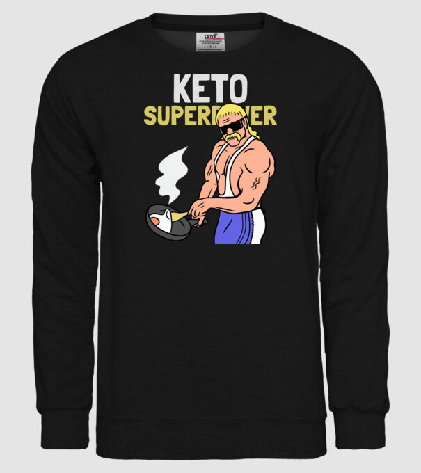 KETO SUPERPOWER model negru pe tricou