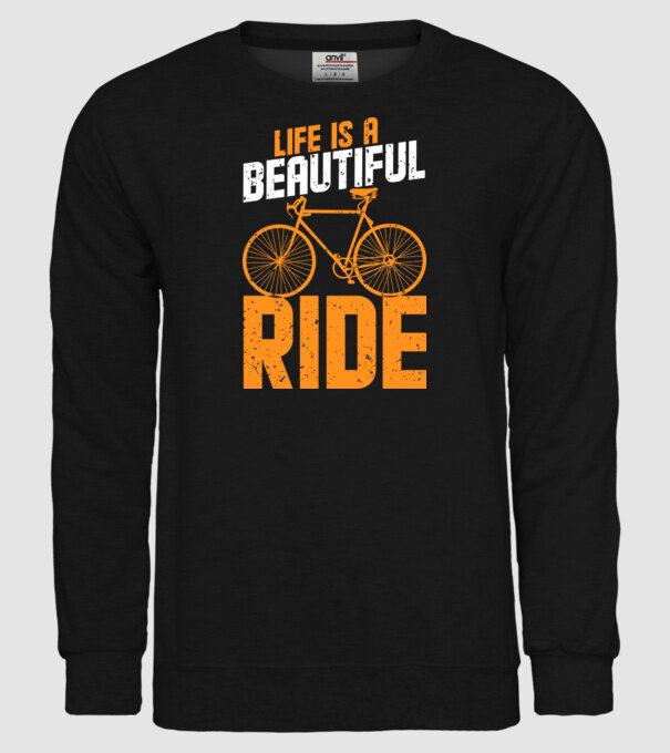 Life is a beautiful ride model negru pe tricou