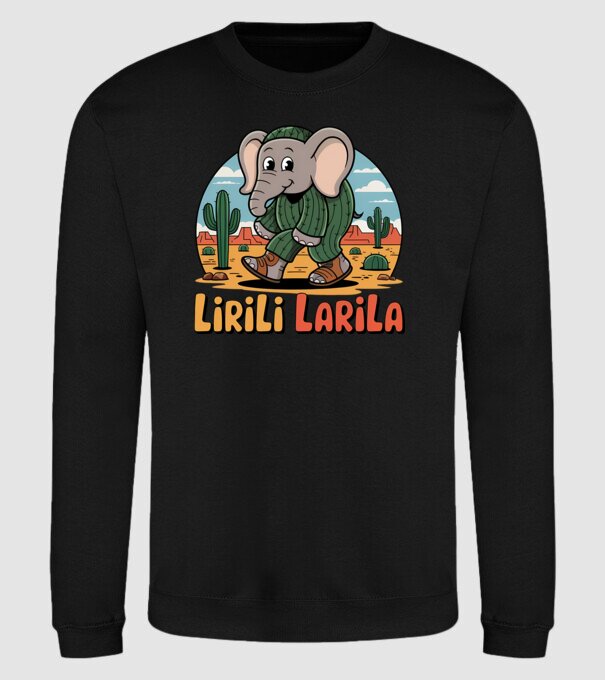 Lirili Larila model negru pe tricou