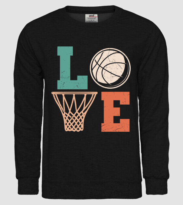 LOVE basketball model negru pe tricou