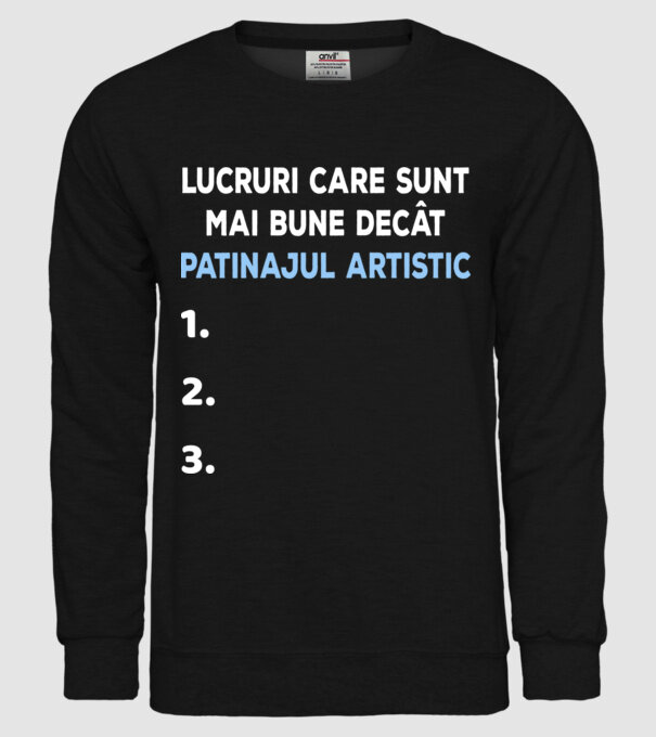 Lucruri care sunt mai bune decât patinajul artistic model negru pe tricou