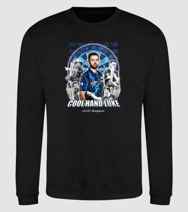 Luke Humphries World Champion model negru pe tricou