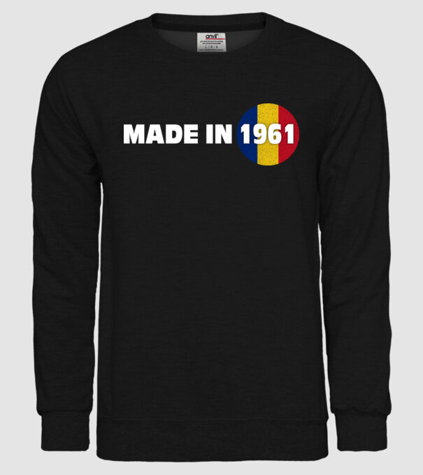 made in 1961 retro vintage model negru pe tricou