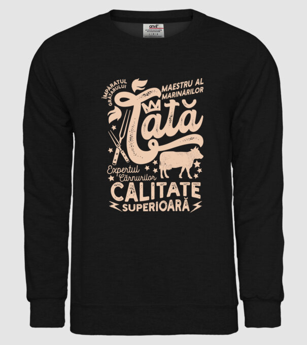 Împăratul grătarului, maestru al marinărilor, expertul cărnurilor - tată - Calitate superioară model negru pe tricou