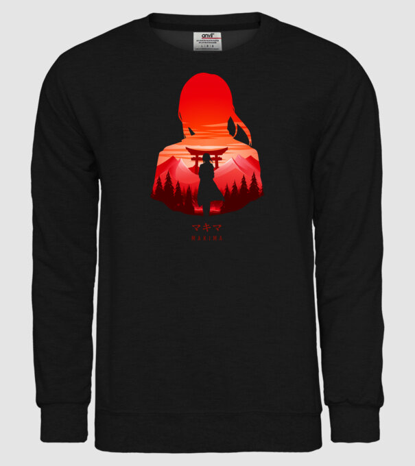 Makima model negru pe tricou
