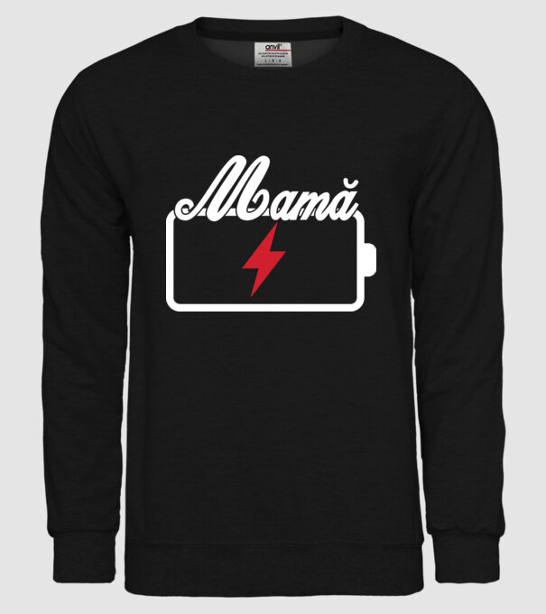 Mamă la încărcat model negru pe tricou