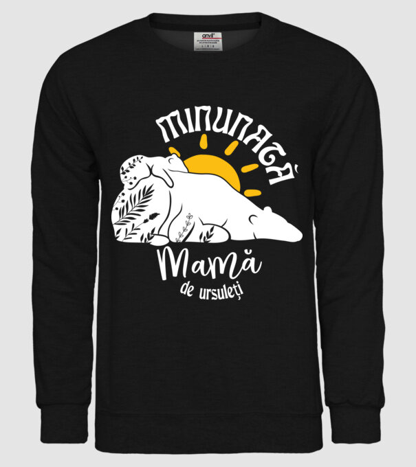 Minunată mamă de ursuleți model negru pe tricou