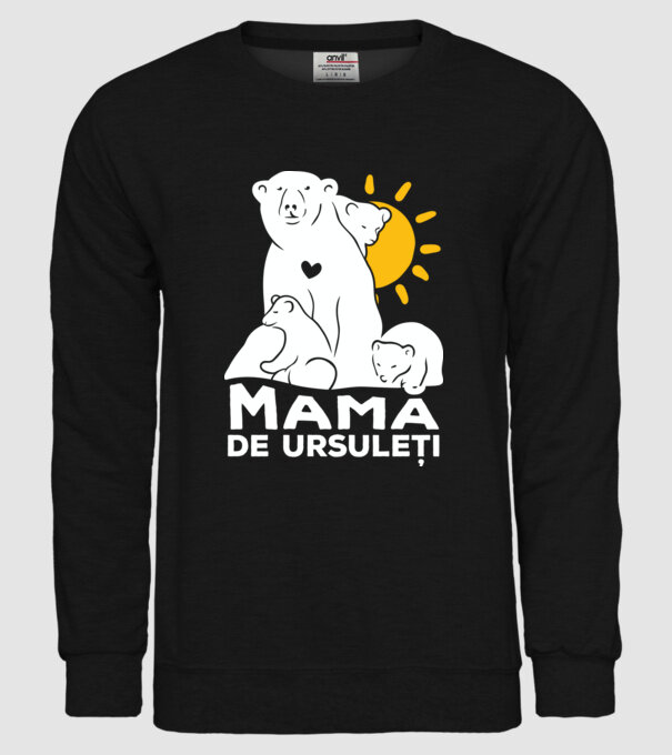 Minunată mamă de ursuleți model negru pe tricou