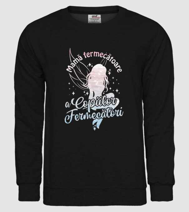 Mamă fermecătoare a copiilor fermecători model negru pe tricou