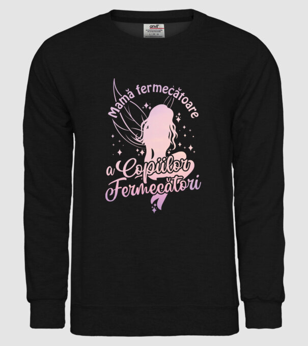 Mamă fermecătoare a copiilor fermecători model negru pe tricou
