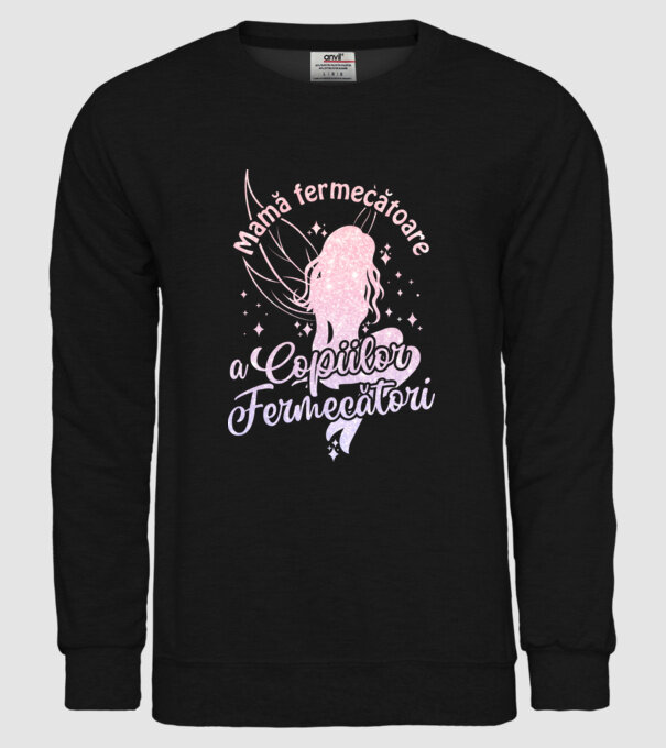 Mamă fermecătoare a copiilor fermecători model negru pe tricou