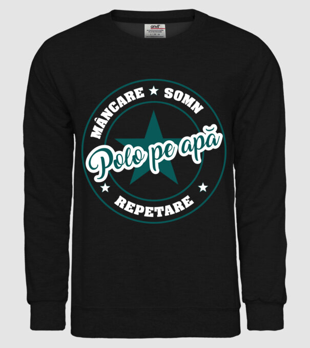 mâncare somn repetare POLO PE APĂ model negru pe tricou