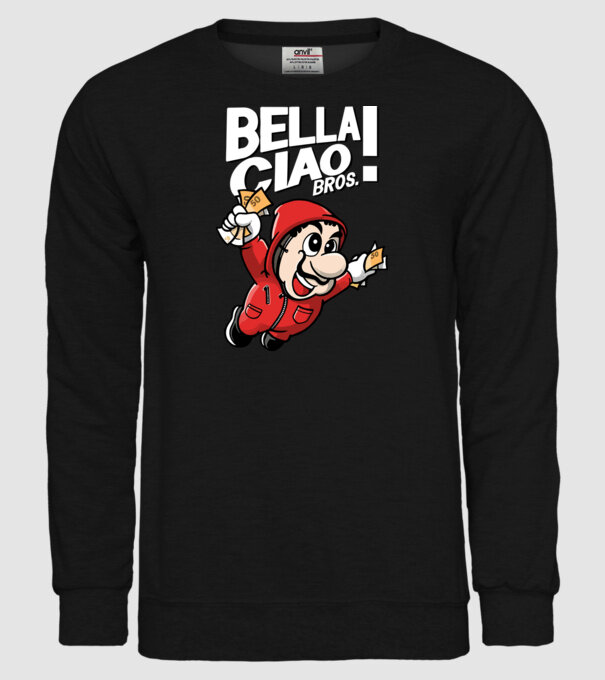 mario la casa de papel model negru pe tricou