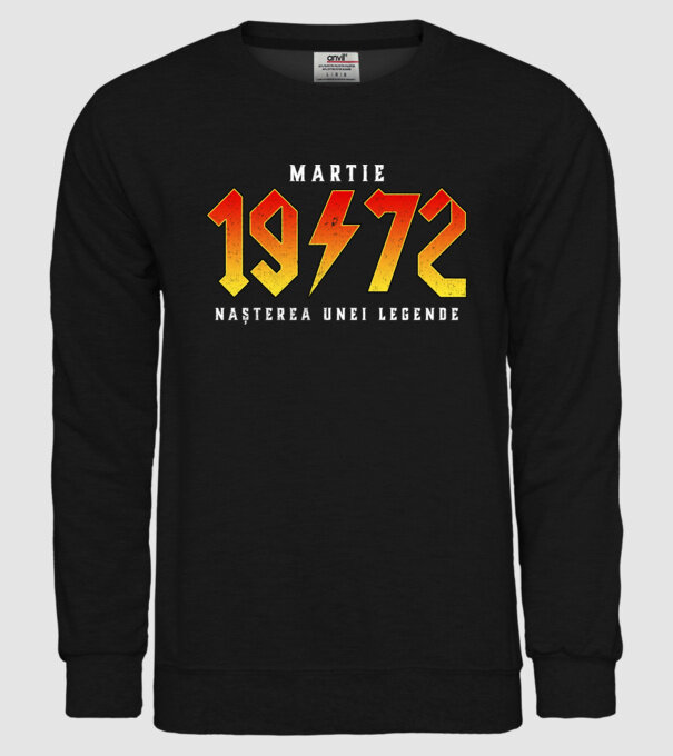 Martie - 1972 - nașterea unei legende model negru pe tricou