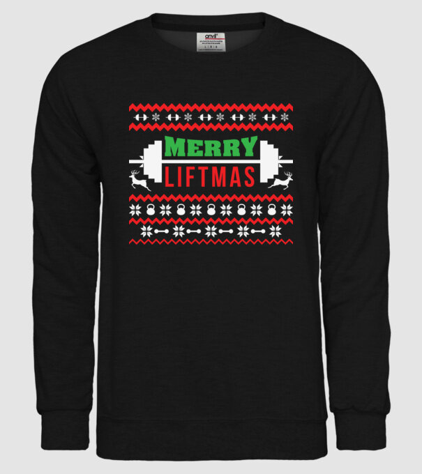 Merry liftmas 2 model negru pe tricou