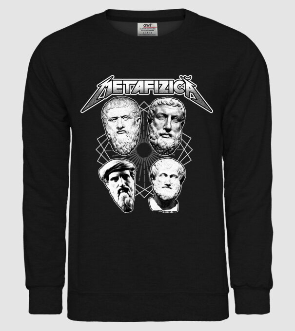 metafizică model negru pe tricou