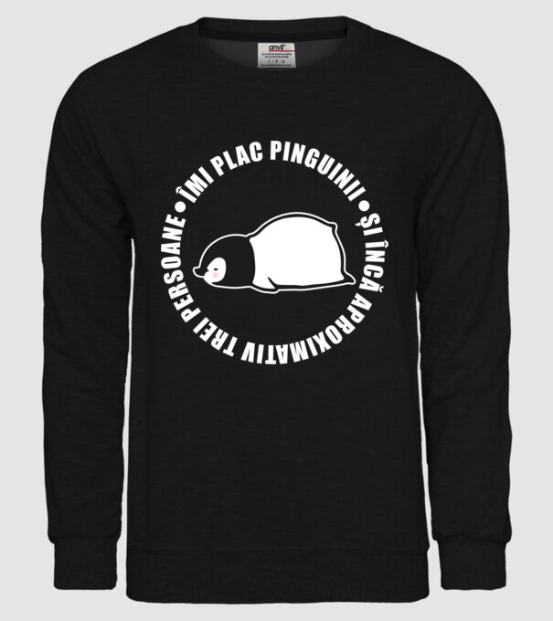 Îmi plac pinguinii - și încă aproximativ trei persoane model negru pe tricou
