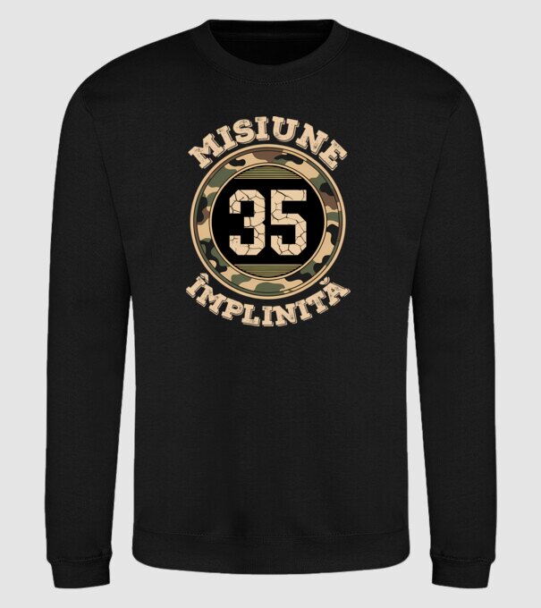 Misiune împlinită 35 model negru pe tricou