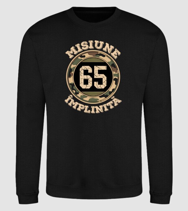 Misiune împlinită 65 model negru pe tricou