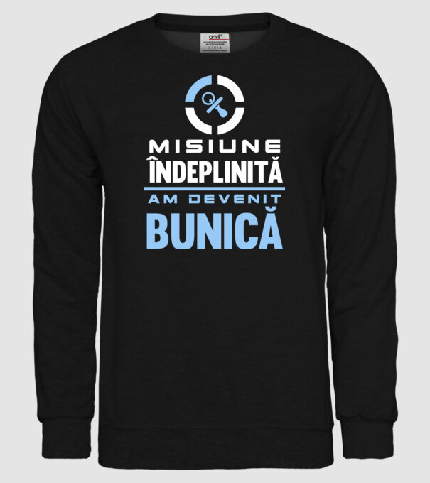 Misiune îndeplinită - am devenit bunică model negru pe tricou