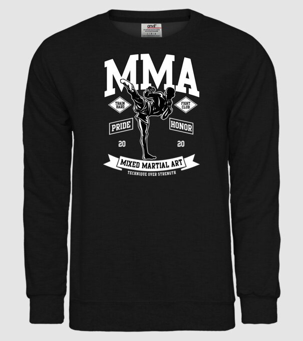 MMA model negru pe tricou