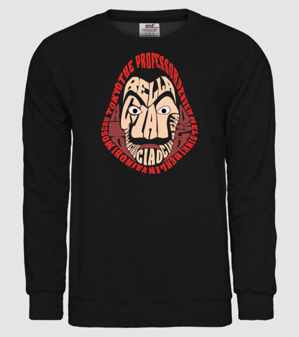 money heist logo names model negru pe tricou