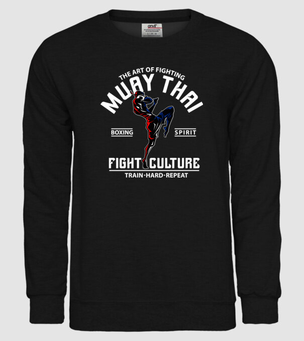 Muay Thai model negru pe tricou