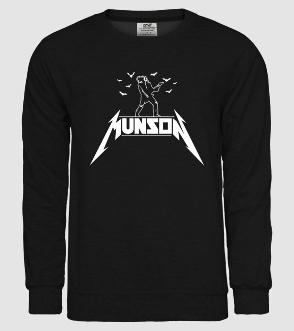 munson parody stranger things model negru pe tricou