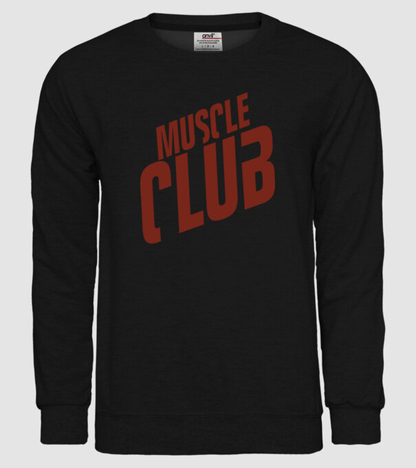 Muscle Club model negru pe tricou