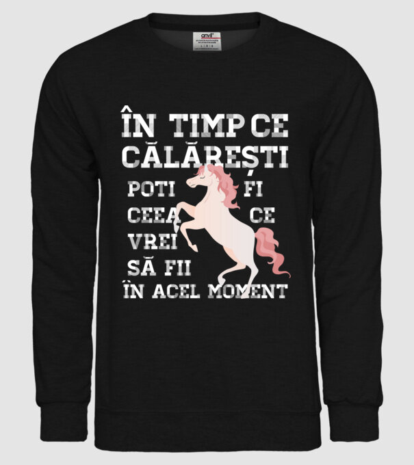 în timp ce călărești poți fi ceea ce vrei să fii - în acel moment model negru pe tricou