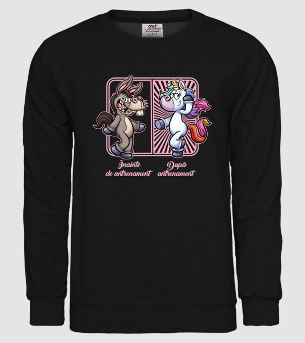 inainte de antrenament model negru pe tricou