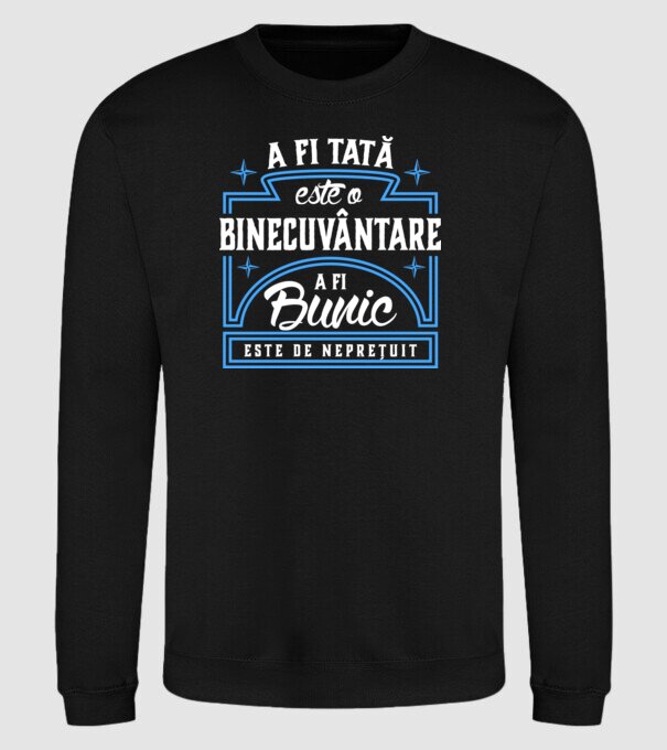 Neprețuit bunic model negru pe tricou