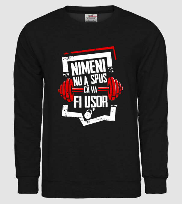 nimeni nu a spus că va fi ușor model negru pe tricou