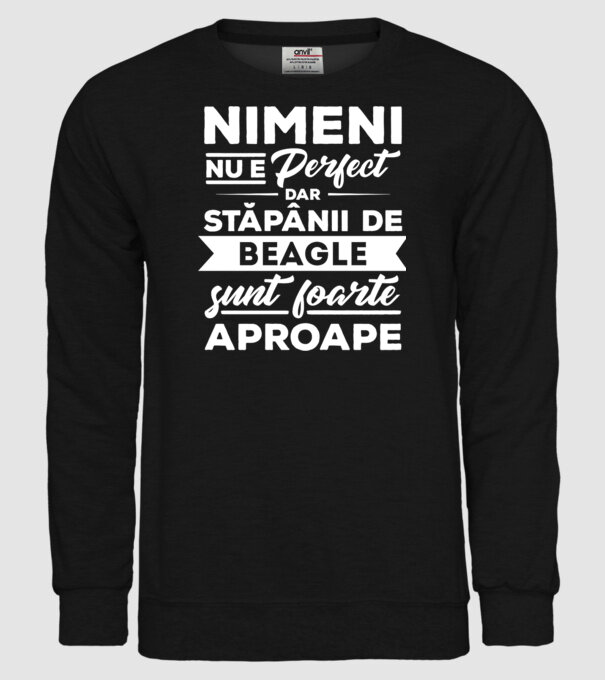 nimeni nu e perfect, dar stăpânii de beagle sunt foarte aproape model negru pe tricou
