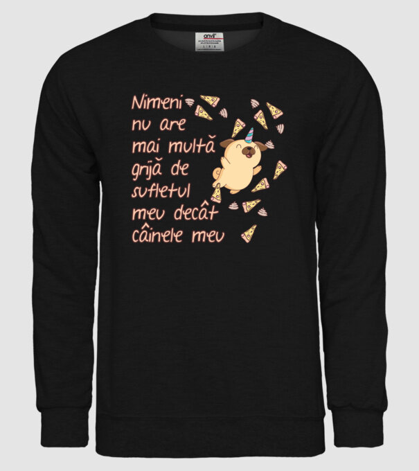 Nimic nu are mai multă grijă de sufletul meu decât câinele meu model negru pe tricou
