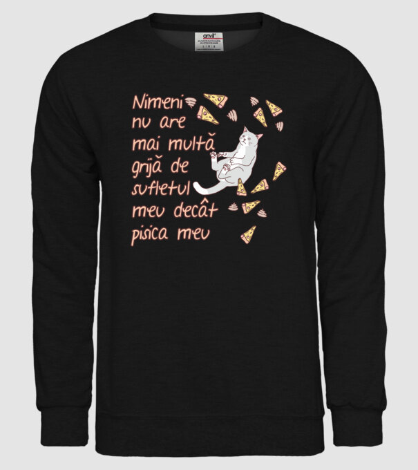 Nimic nu are mai multă grijă de sufletul meu decât pisica mea model negru pe tricou
