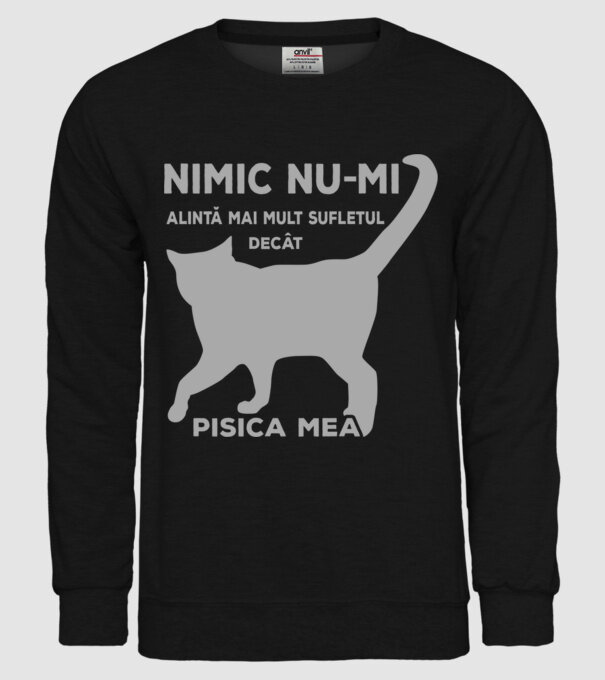 Nimic nu-mi alintă mai mult sufletul decât pisica mea model negru pe tricou